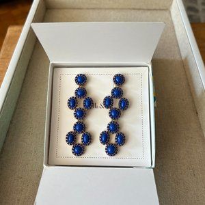 Stella & Dot Sardinia Chandelier earrings, Cobalt blue